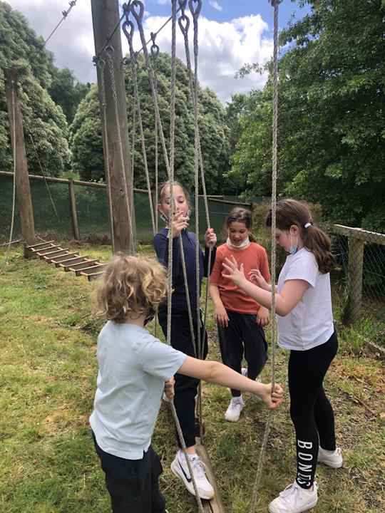 Year 3 students at camp