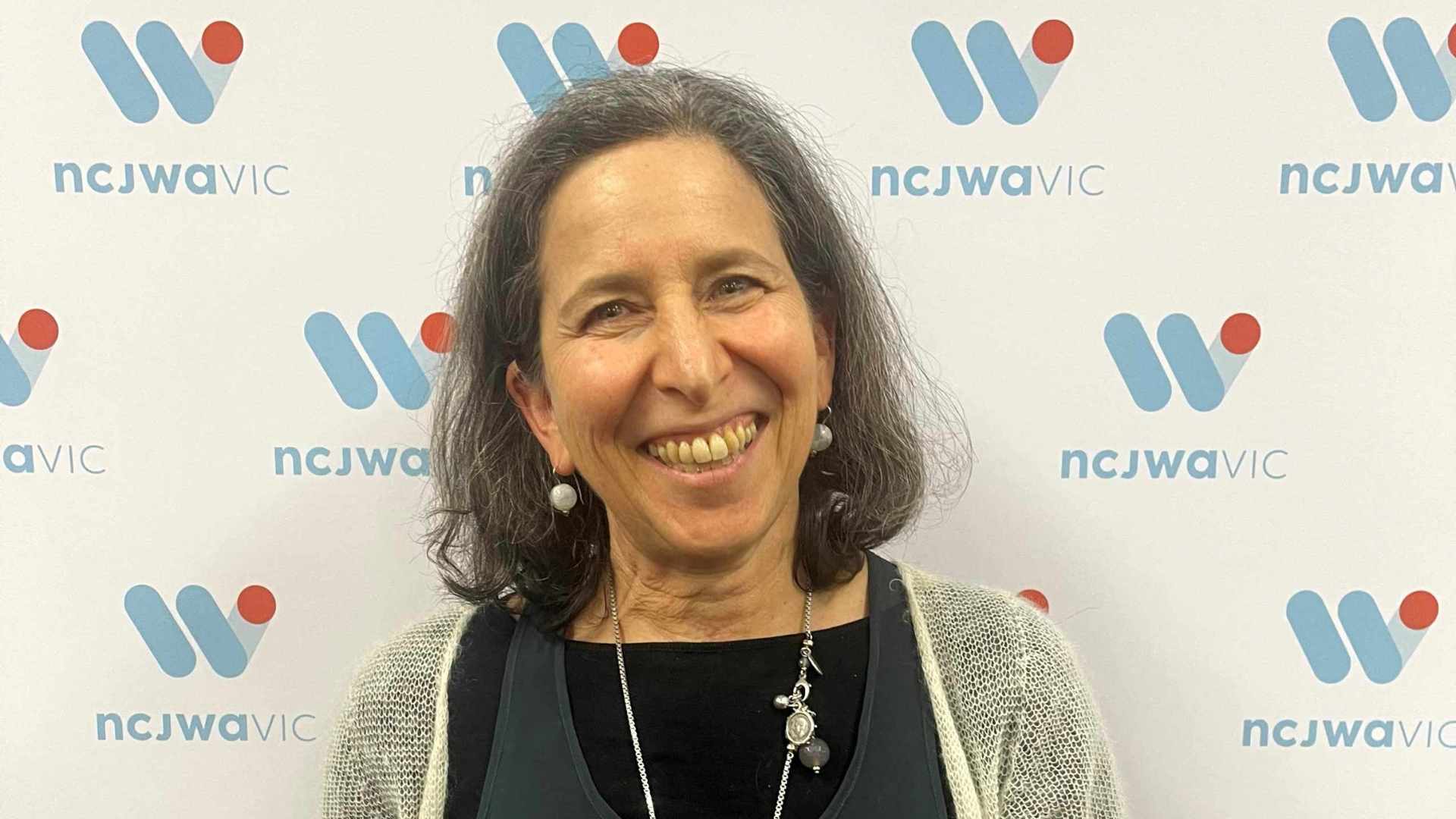 Sidra Moshinsky is smiling at the camera. She has just been awarded the Sylvia Gelman Award by the National Council of Jewish Women Australia, Victorian branch.