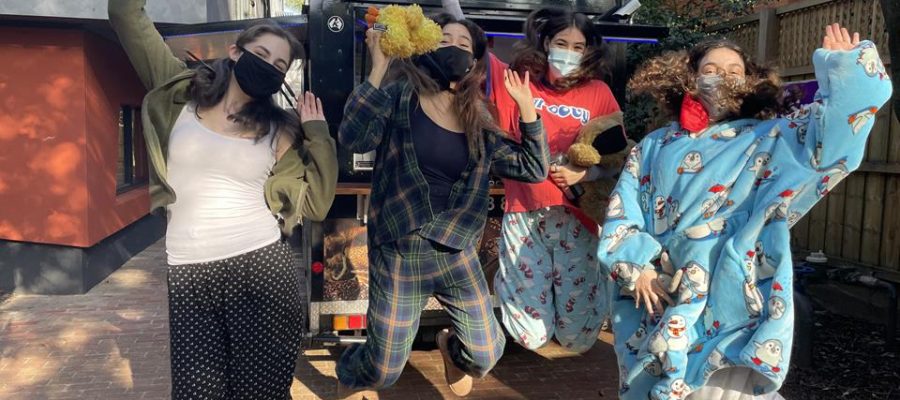 Year 11s jump for joy at returning to campus