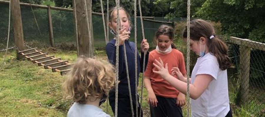 Year 3 students at camp