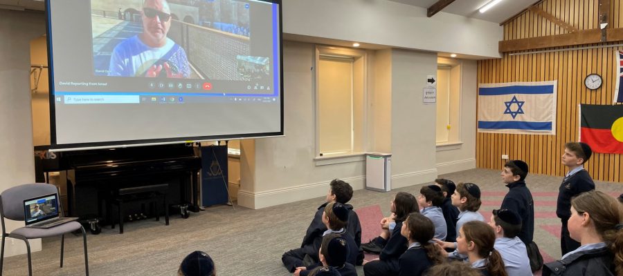 David Opat teaching about the Kotel